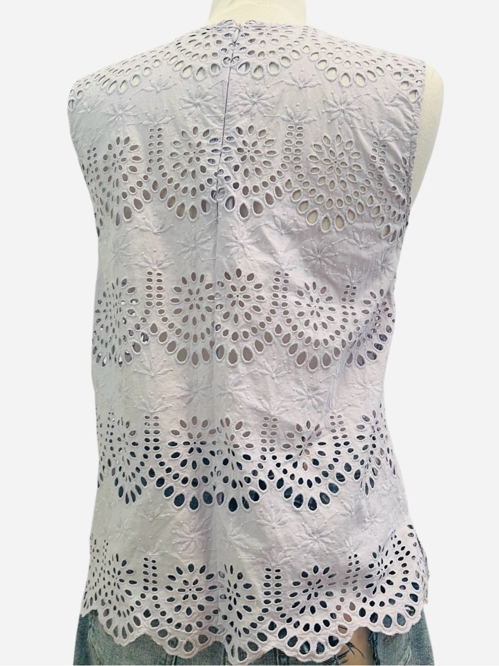 ANN TAYLOR-Sleeveless Eyelet Camisole in Light Lavender - Women - Picture 6 of 6